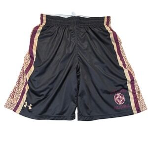 Under Armour Mens Iona Prep Volleyball Shorts Black Maroon Gold Size Medium‎